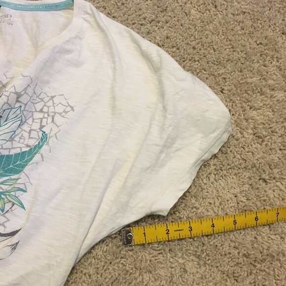 Olsen Europe Whimsical Tropical Pineapple Print Organic Cotton T-shirt - Picture 12 of 12